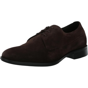 BOSS Men’s Colby Smooth Suede Lace Up Derby Dress Shoes(Brown Soil)