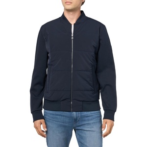 BOSS Men’s Jersey Blend Nylon Lightweight Jacket(Navy Sky)