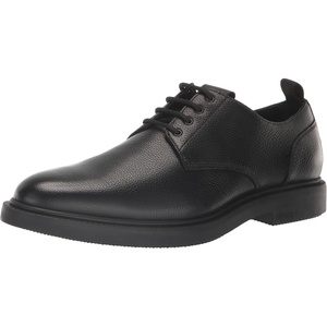 BOSS Men’s Larry Grain Leather Derby Dress Shoe(Black Oil)