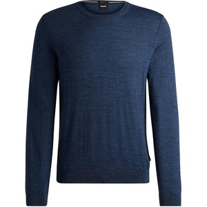 BOSS Men’s Leno Wool Pullover Sweater(Blue Wings Special)