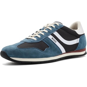 BOSS Mens Levon Laceup Low Profile Sneakers(Marina Blue)