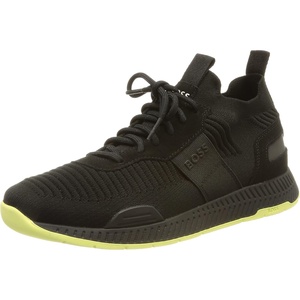 BOSS Men’s Mesh Mix Running Sneakers(Black3)