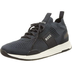 BOSS Men’s Mesh Mix Running Sneakers(Dark Blue)