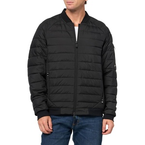 BOSS Men’s Nylon Puffer Lightweight Bomber Jacket(Black Sky)