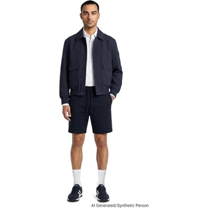BOSS Men’s Ocruise Front Pocket Jacket(Navy Sea)