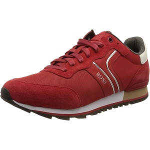BOSS Men’s Parkour Runn Sneakers(602 Dark Red)