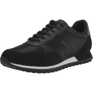 BOSS Men’s Parkour Runn Sneakers(Black Midnight)
