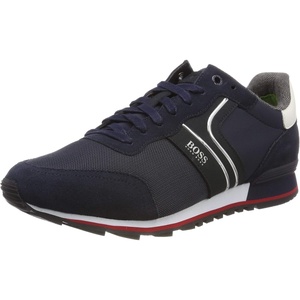 BOSS Men’s Parkour Runn Sneakers(Blue Dark Blue 401)