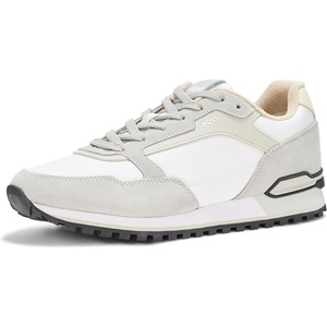 BOSS Men’s Parkour Runn Sneakers(Bright White  Moon Light Grey)