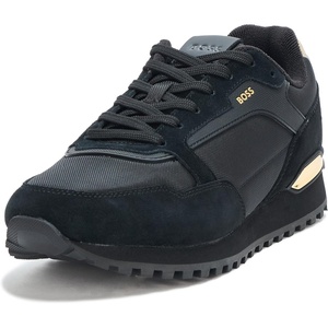 BOSS Men’s Parkour Runn Sneakers(Castlerock Black)