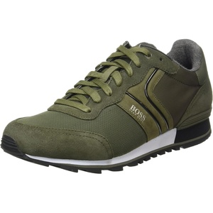 BOSS Men’s Parkour Runn Sneakers(Dark Green)
