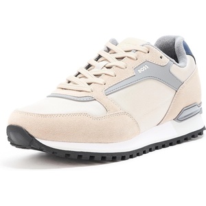 BOSS Men’s Parkour Runn Sneakers(Grey/Dunes)