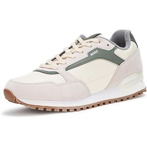 BOSS Men’s Parkour Runn Sneakers(Grey/Moss)