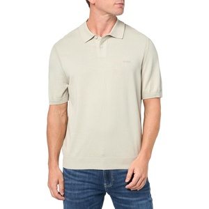 BOSS Men’s Plain Knit Chest Logo Sweater(Stone Beige)