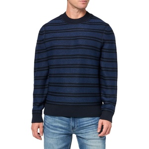 BOSS Men’s Small Block Stripe Wool Blend Sweater(Night)