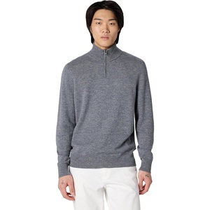 BOSS Men’s Soft Cashmere Blend Quarter Zip Sweater(Castlerock)