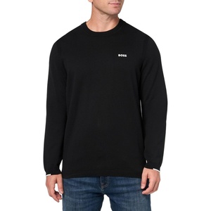 BOSS Men’s Tech Flex Cotton Stretch Knit Sweater(Black Sky)