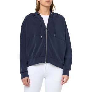 BOSS Women’s Elijah Oversized Zip-up Hooded Sweatshirt(Clean Navy)
