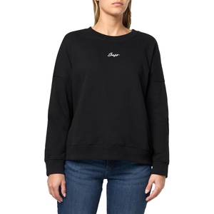 BOSS Women’s Script Logo Sweatshirt(Black Magnolia)