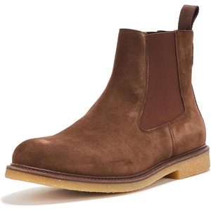 BOSS mens Kobe Suede Chelsea Boots(Chestnut)