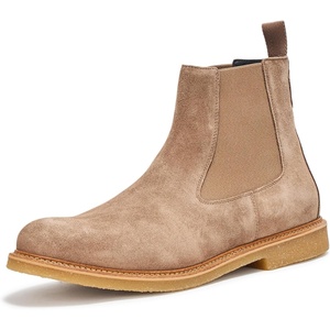 BOSS mens Kobe Suede Chelsea Boots(Sand Dunes)