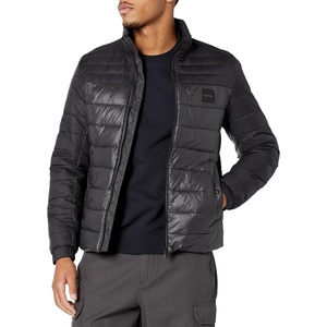 BOSS mens Lightweight Nylon Insulated Puffer Jacket(Smokey Black)