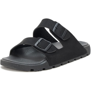 BOSS mens Surfley Two Strap Sandals(Black Cream)